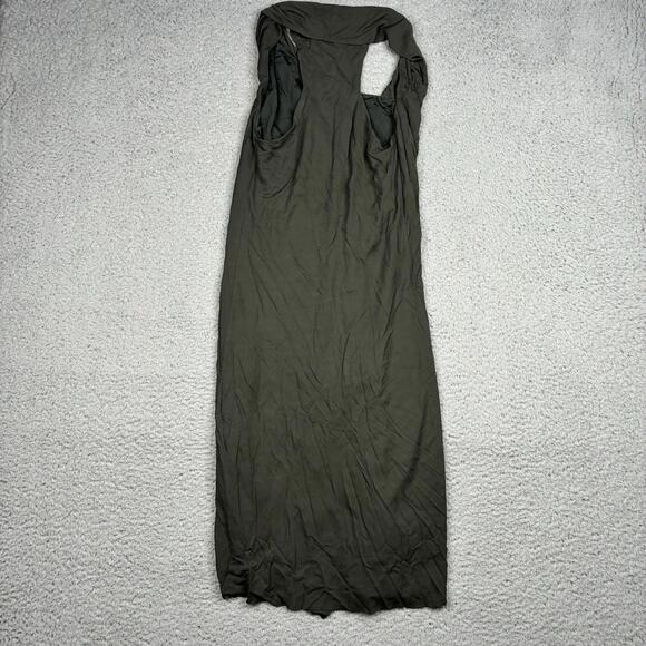 Helmut Lang Draped Halter Midi Dress Size P Made in USA Asymmetrical Minimalist - Picture 5 of 11